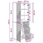 vidaXL Ensemble de Meubles 2 Pièces Gris béton 66 x 34 5 x 89 5 cm