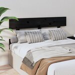vidaXL Tête de lit Noir 138x3x81 cm Bois massif de pin