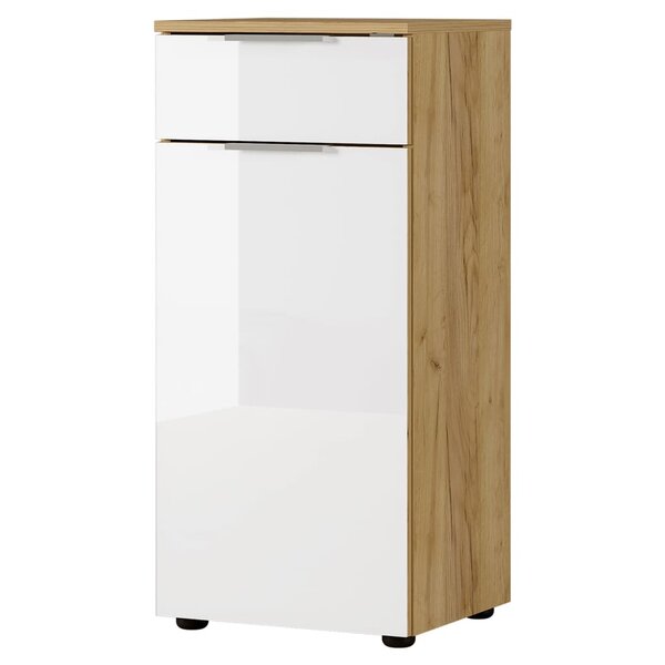 Germania Armoire de salle de bain GW-Avino 34x39x85 cm Blanc et chêne