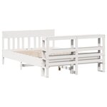 vidaXL Cadre de lit sans matelas blanc 150x200 cm bois de pin massif