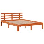 vidaXL Lit bibliothèque sans matelas cire marron 120x190cm pin massif