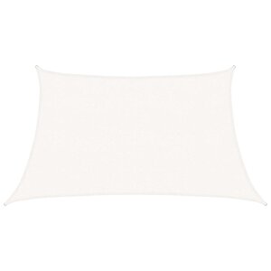 vidaXL Voile d'ombrage 160 g/m² Blanc 3/4x2 m PEHD