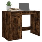 vidaXL Bureau Chêne fumé 100x49x75 cm Bois d'ingénierie