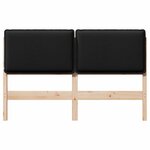 vidaXL Tête de lit capitonnée Naturel et Noir 160 cm Pin massif