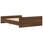 vidaXL Cadre de lit sans matelas chêne marron 135x190 cm