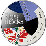 Pièce de monnaie en Argent 5 Euro g 22 Millésime 2023 RIGA FASHION