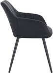Chaise de salle à manger en tissu anthracite 19_0000041