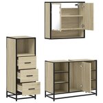 vidaXL Ensemble de meubles de salle de bain 3 Pièces chêne sonoma