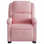 vidaXL Fauteuil inclinable Rose Velours