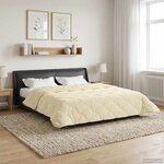 vidaXL Duvet d'hiver Crème 200 x 240 cm Microfibre et polaire Teddy
