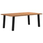 vidaXL Table à manger marron clair bois de chêne massif rectangulaire