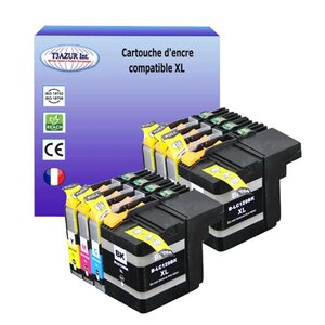 T3AZUR Lot de 8 Cartouches compatibles avec Brother LC129XL LC125XL