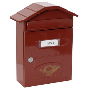 Boîte aux Lettres en Acier  Villa E5002  Anti-pluie  Facile à Installer  Rouge