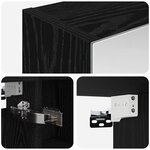 vidaXL Armoire Miroir de Salle de Bain Chêne noir 60 x 14 5 x 70 cm
