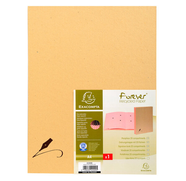 Parapheur dos a soufflets Forever - 20 compartiments EXACOMPTA