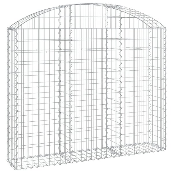 vidaXL Panier de gabions arqué 150x30x120/140 cm Fer galvanisé