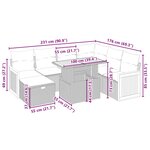 vidaXL Salon de jardin avec coussins 8 Pièces beige résine tressée