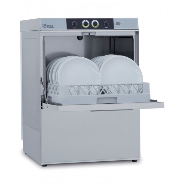 Lave-vaisselle professionnel avec pompe de vidange - 6 8 kw - triphasé steel361dgpv - colged -  - acier inoxydable 575x605xmm