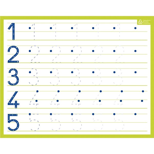 Ardoise rigide effaçable à sec 'Chiffres' 21 x 26 5 cm BOUCHUT