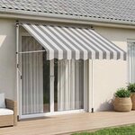 vidaXL Auvent rétractable manuel Anthracite et blanc 300 cm