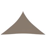 vidaXL Voile de parasol tissu oxford triangulaire 4x4x4 m taupe