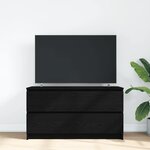 vidaXL Meuble TV noir 100x35x54 cm bois d'ingénierie