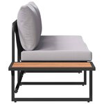 vidaXL Canapé de jardin avec coussin Marron 200.5 x 70 x 85.5 cm Métal