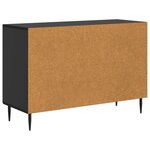 vidaXL Buffet avec tiroir Noir 89 x 34 5 x 60 cm Bois d'ingénierie