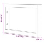 vidaXL Supports d'étagères pour lavabo 2 Pièces blanc rectangulaire acier