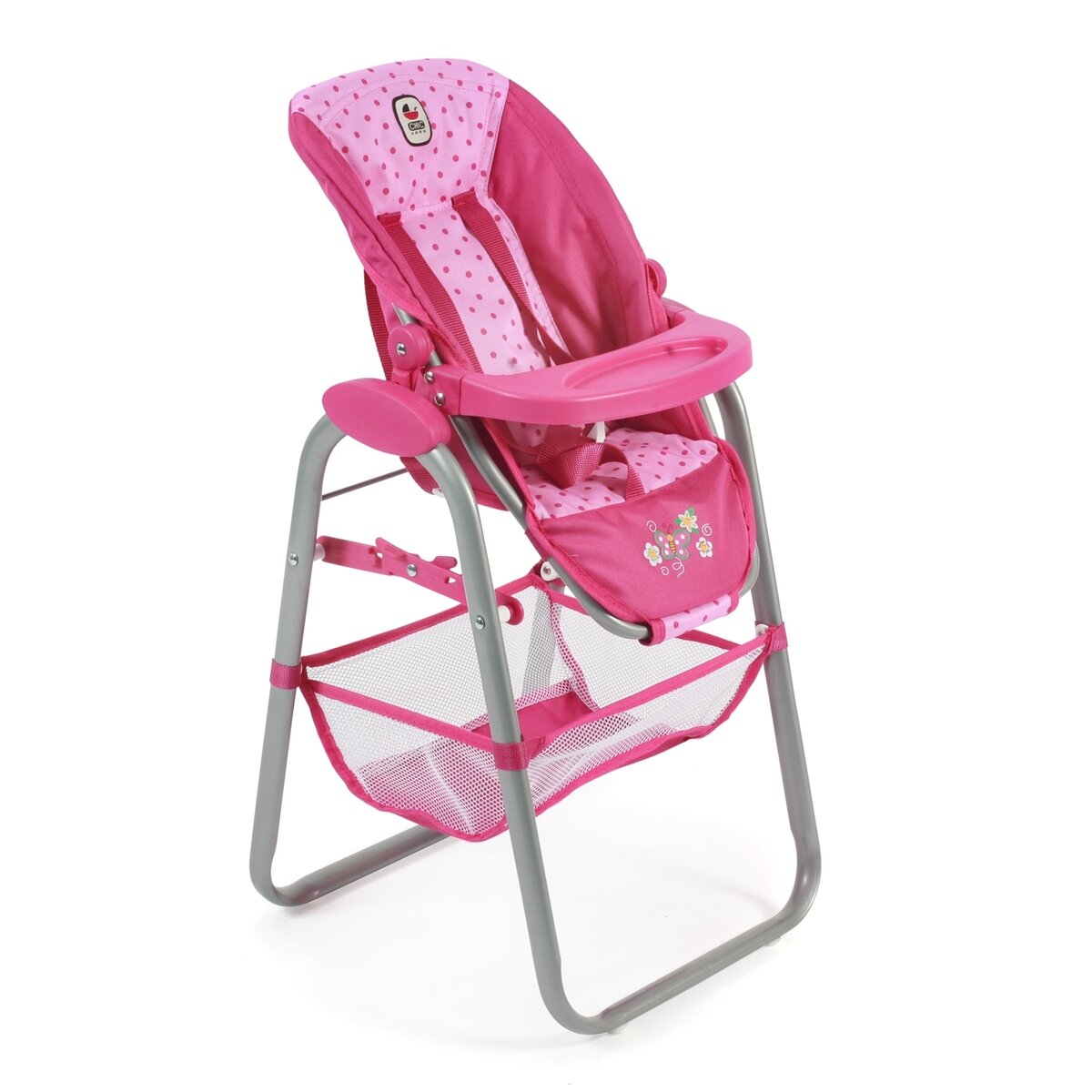 Bayer Chic 2000-Chaise Haute pour poupée, 655 36, Ourson Rose Bayer Chic 2000-Chaise Haute pour poupée, 655 36, Ourson Rose
