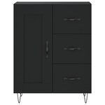 vidaXL Buffet noir 69 5x34x90 cm bois d'ingénierie