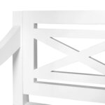 vidaXL Chaises Batavia lot de 2 blanc bois d'acajou massif