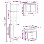 vidaXL Ensemble de mobilier de salle de bain 3 Pièces Chêne sonoma