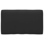 vidaXL Canapé palette 2 places avec coussins Pin imprégné de noir