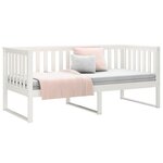 vidaXL Lit de jour sans matelas blanc 90x200 cm bois de pin massif