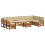 vidaXL Ensemble de canapés d'extérieur 11 Pièces Naturel et Beige