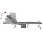 vidaXL Transat pliant avec coussin Anthracite