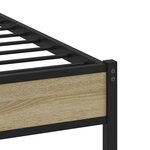 vidaXL Cadre de lit en métal sans matelas chêne sonoma 120x190 cm