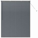 vidaXL Store de Fenêtre avec des rideaux Manuel Gris foncé Aluminium