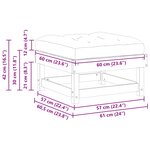 vidaXL Repose-pieds de jardin Pin massif Pin brun ciré