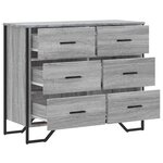 vidaXL Commode sonoma gris 91x35 5x74 5 cm bois d'ingénierie