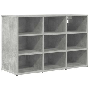 vidaXL Cabinet à chaussures avec étagère Gris béton 77 5 x 30 x 51 cm