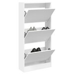 vidaXL Armoire à chaussures blanc 60x21x125 5 cm bois d'ingénierie