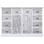 vidaXL Buffet avec 10 tiroirs Gris 113x30x79 cm Bois