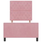 Cadre de Lit vidaXL Rose 100x200 cm Velours