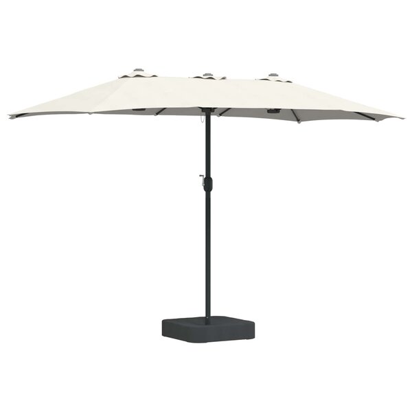 vidaXL Parasol de jardin Sable et anthracite 385 x 209 x 244 cm