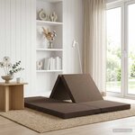 vidaXL Canapé-lit pliable 140 x 67 x 15 cm Taupe