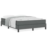 vidaXL Lit à ressorts avec matelas Gris foncé 140 x 200 cm tissu