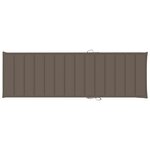 vidaXL Chaise longue avec coussin taupe Bois de pin imprégné