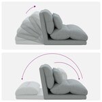 vidaXL Fauteuil de sol ajustable Gris clair Tissu